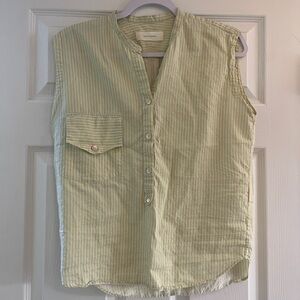 Mauro Grifoni Light Green Striped Top